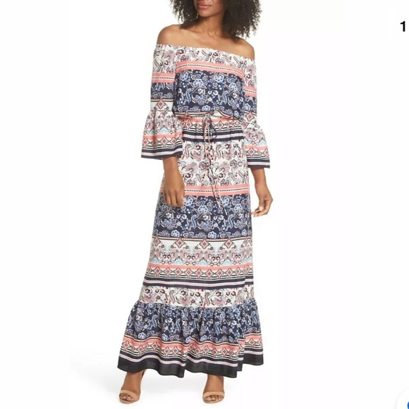 Eliza J Dresses & Skirts - Eliza J Off The Shoulder Casual Maxi Dress Size 12